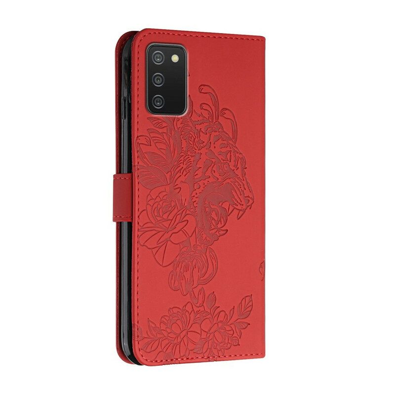 Flip Case Für Samsung Galaxy A02s Mit Kordel Barocker Riemchentiger