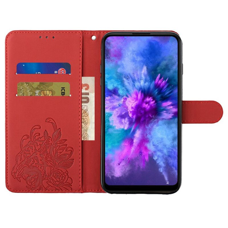 Flip Case Für Samsung Galaxy A02s Mit Kordel Barocker Riemchentiger