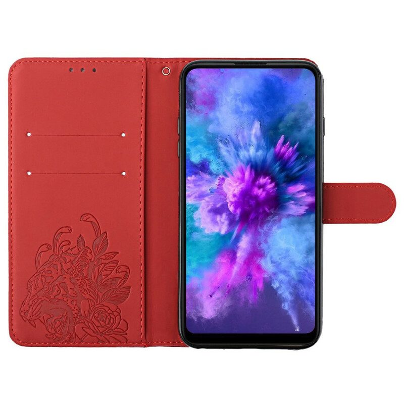 Flip Case Für Samsung Galaxy A02s Mit Kordel Barocker Riemchentiger