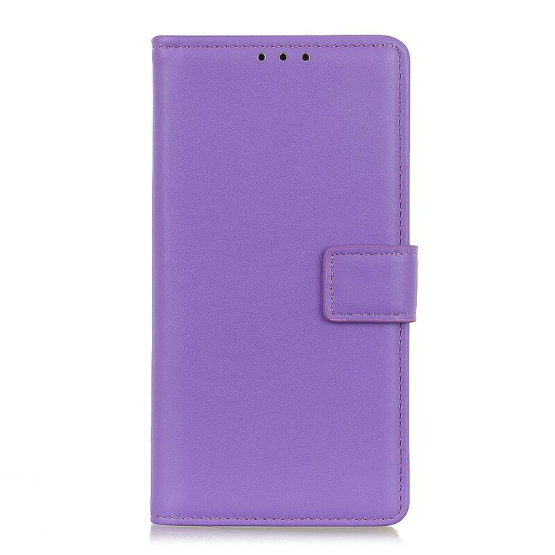 Flip Case Für Samsung Galaxy A02s Schlichtes Kunstleder