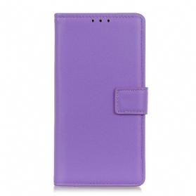 Flip Case Für Samsung Galaxy A02s Schlichtes Kunstleder