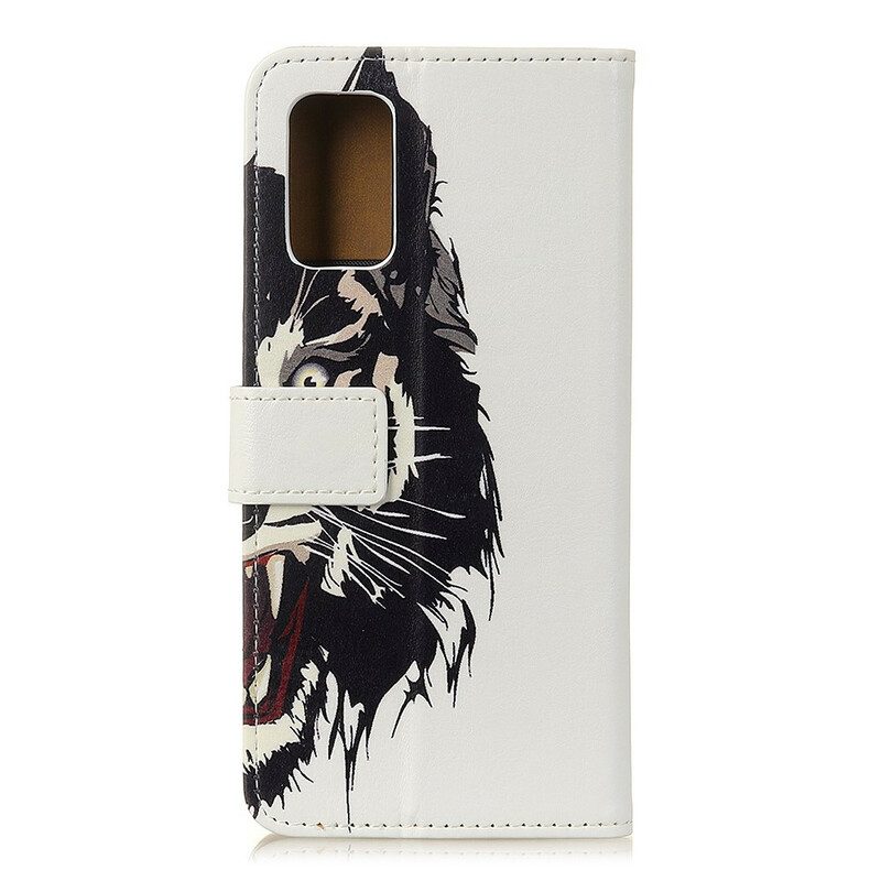 Flip Case Für Samsung Galaxy A02s Wilder Tiger