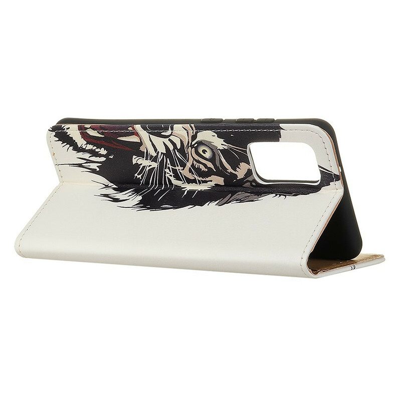 Flip Case Für Samsung Galaxy A02s Wilder Tiger