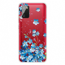 Handyhülle Für Samsung Galaxy A02s Blaue Blumen