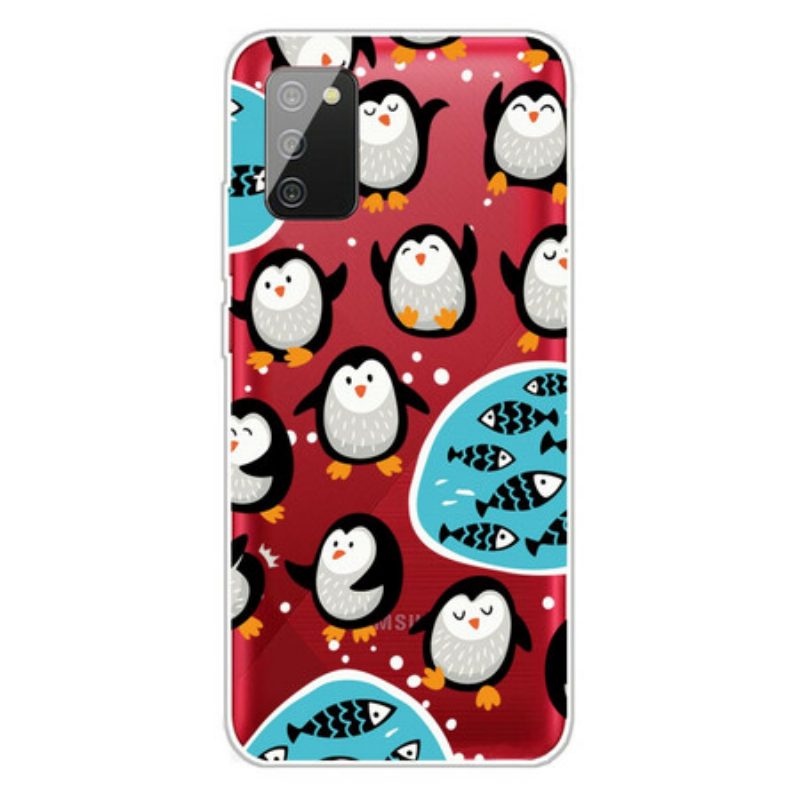 Handyhülle Für Samsung Galaxy A02s Pinguine Und Fische