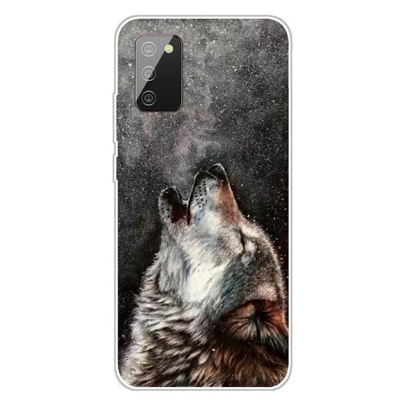 Hülle Für Samsung Galaxy A02s Erhabener Wolf