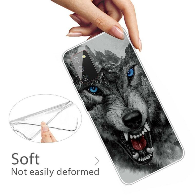 Hülle Für Samsung Galaxy A02s Erhabener Wolf