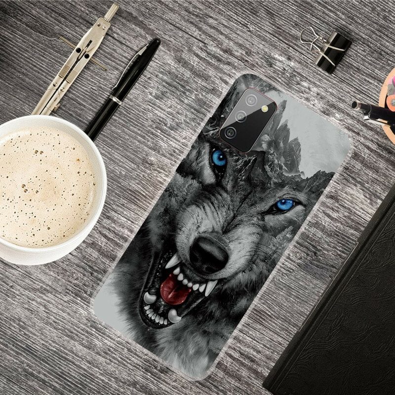 Hülle Für Samsung Galaxy A02s Erhabener Wolf