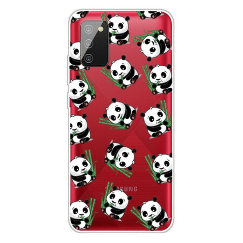 Hülle Für Samsung Galaxy A02s Kleine Pandas