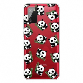 Hülle Für Samsung Galaxy A02s Kleine Pandas