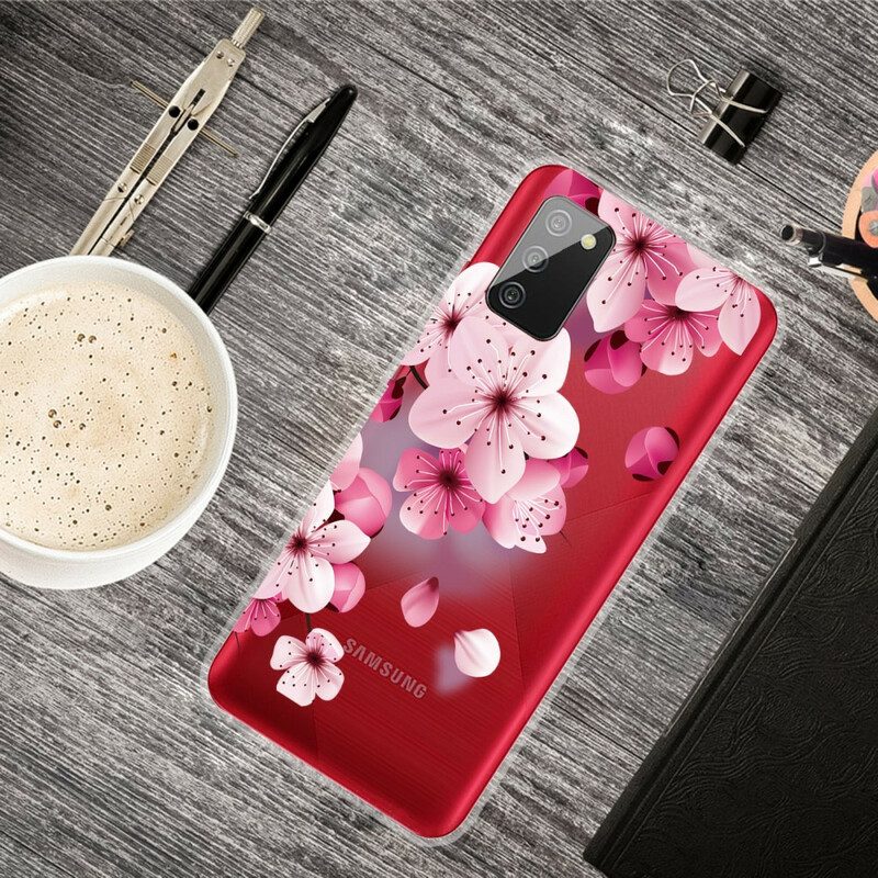 Hülle Für Samsung Galaxy A02s Kleine Rosa Blumen