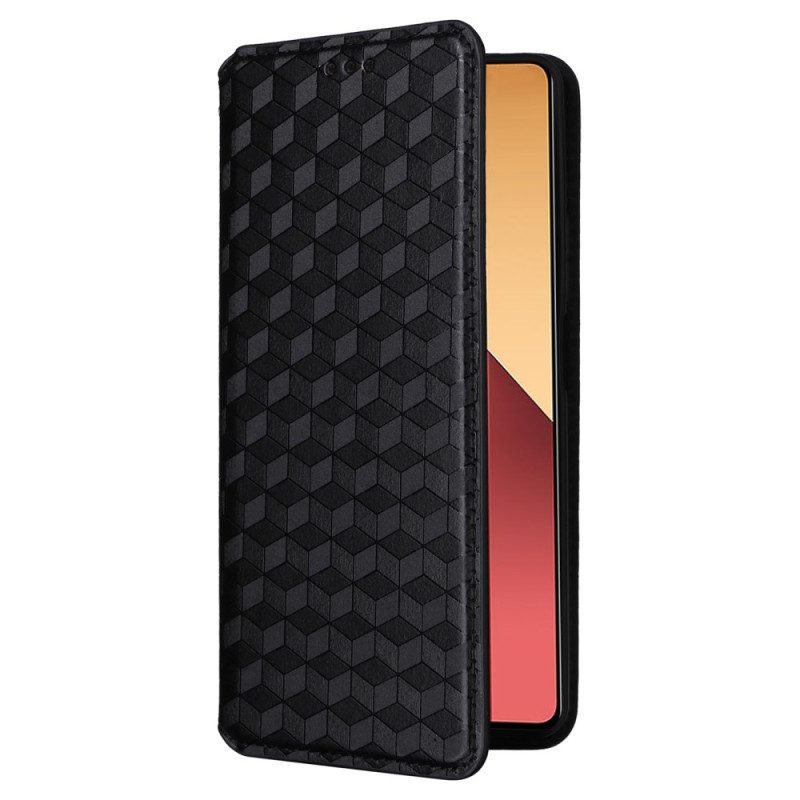 Flip Case Xiaomi Redmi Note 13 Pro 4g Handyhülle Rautenmuster