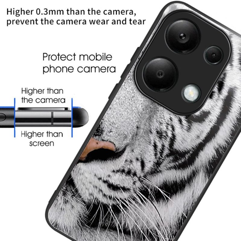 Hülle Für Xiaomi Redmi Note 13 Pro 4g Tigerkopf-hartglas