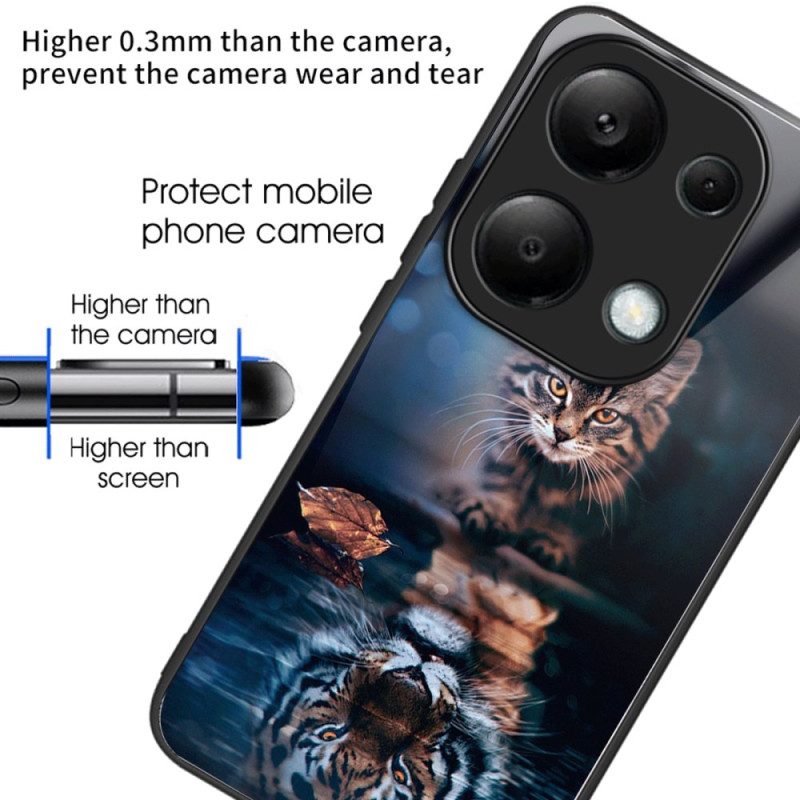 Hülle Xiaomi Redmi Note 13 Pro 4g Gehärtetes Glas Mit Katze Und Tiger