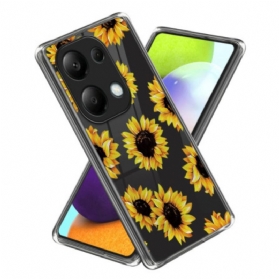 Hülle Xiaomi Redmi Note 13 Pro 4g Sonnenblumenmuster