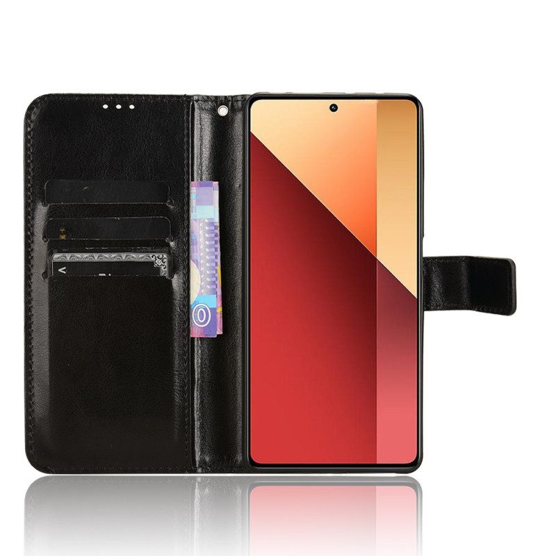 Lederhüllen Xiaomi Redmi Note 13 Pro 4g Handyhülle Auffälliges Kunstleder