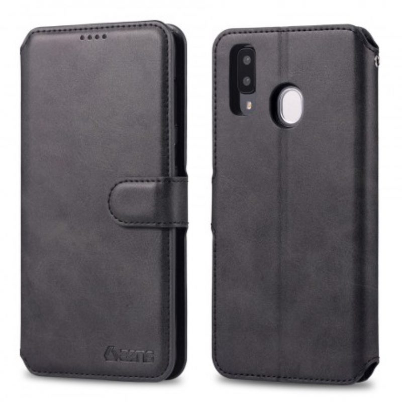 Flip Case Für Samsung Galaxy A40 Azns Retro