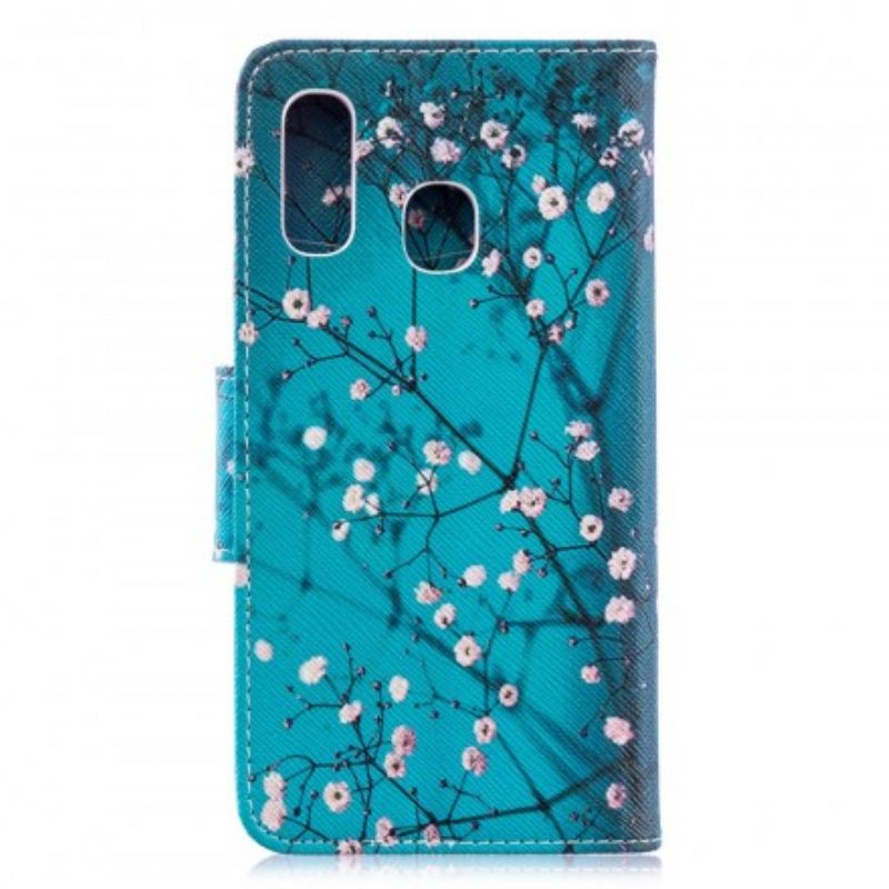 Flip Case Für Samsung Galaxy A40 Blühender Baum