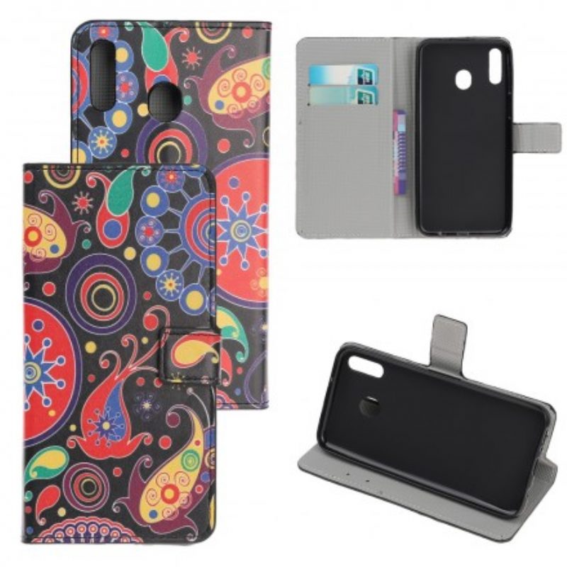 Flip Case Für Samsung Galaxy A40 Galaxie-zeichnungen