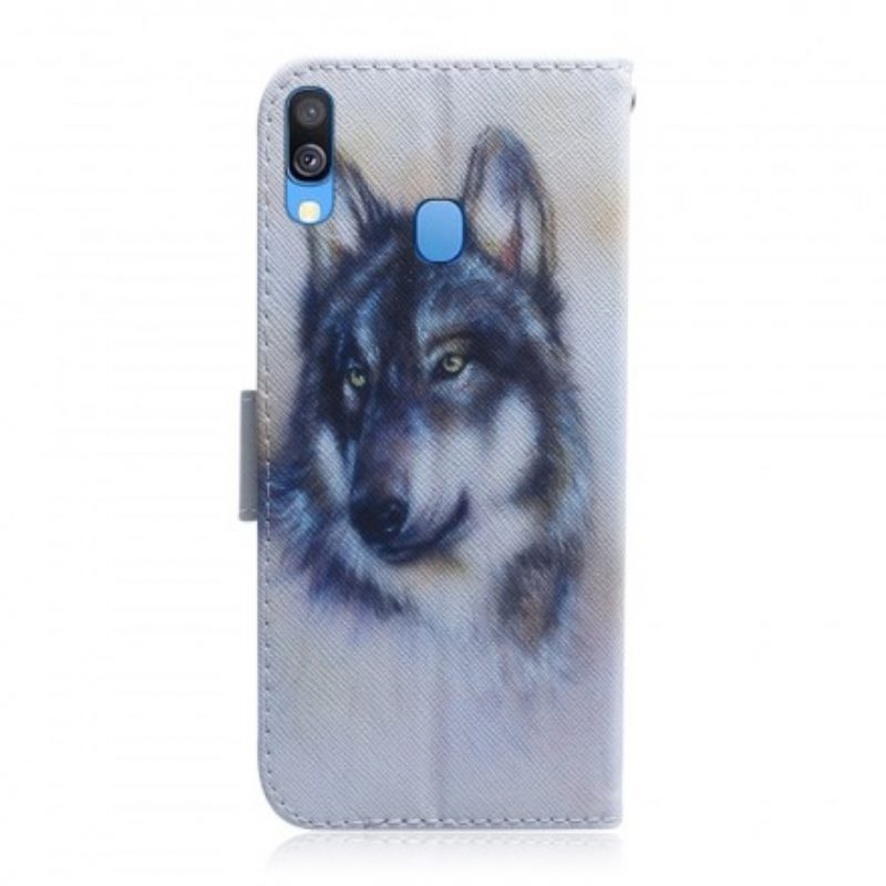 Flip Case Für Samsung Galaxy A40 Hunde-look