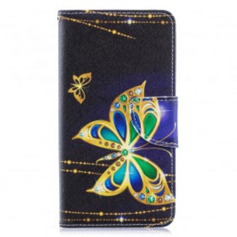 Flip Case Für Samsung Galaxy A40 Magischer Schmetterling