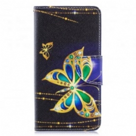 Flip Case Für Samsung Galaxy A40 Magischer Schmetterling