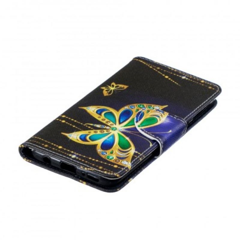 Flip Case Für Samsung Galaxy A40 Magischer Schmetterling