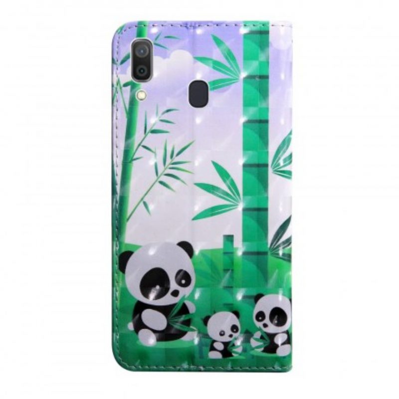 Flip Case Für Samsung Galaxy A40 Panda-familie