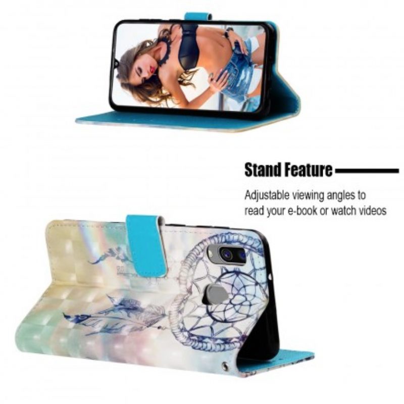 Flip Case Für Samsung Galaxy A40 Pastell-traumfänger