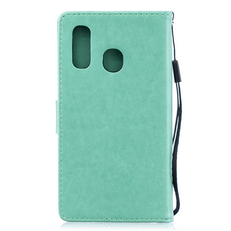 Flip Case Für Samsung Galaxy A40 Schmetterlinge Im Wirbel