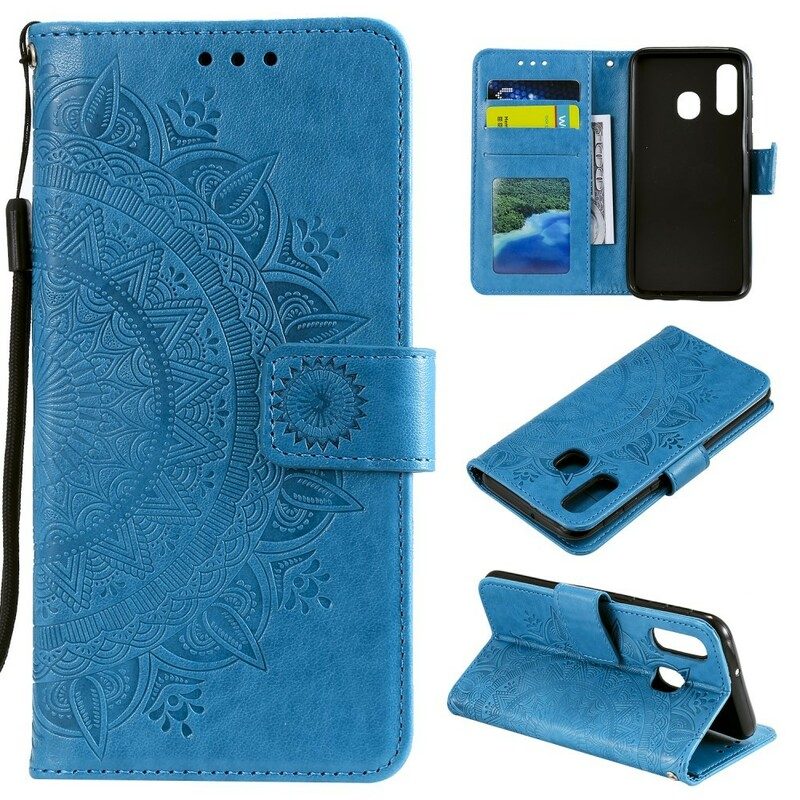 Flip Case Für Samsung Galaxy A40 Sonnenmandala