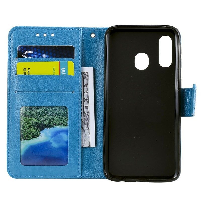 Flip Case Für Samsung Galaxy A40 Sonnenmandala