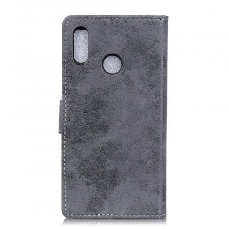 Flip Case Für Samsung Galaxy A40 Vintage-ledereffekt