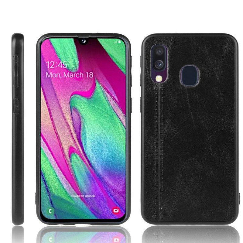 Handyhülle Für Samsung Galaxy A40 Couture-ledereffekt