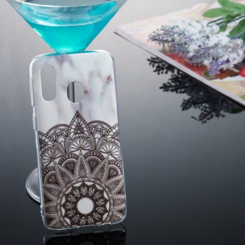 Handyhülle Für Samsung Galaxy A40 Marmoriertes Mandala