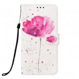 Hülle Flip Case Für Samsung Galaxy A40 Aquarellmohn