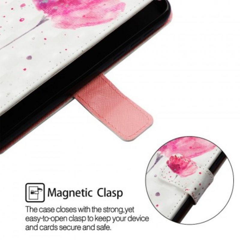 Hülle Flip Case Für Samsung Galaxy A40 Aquarellmohn