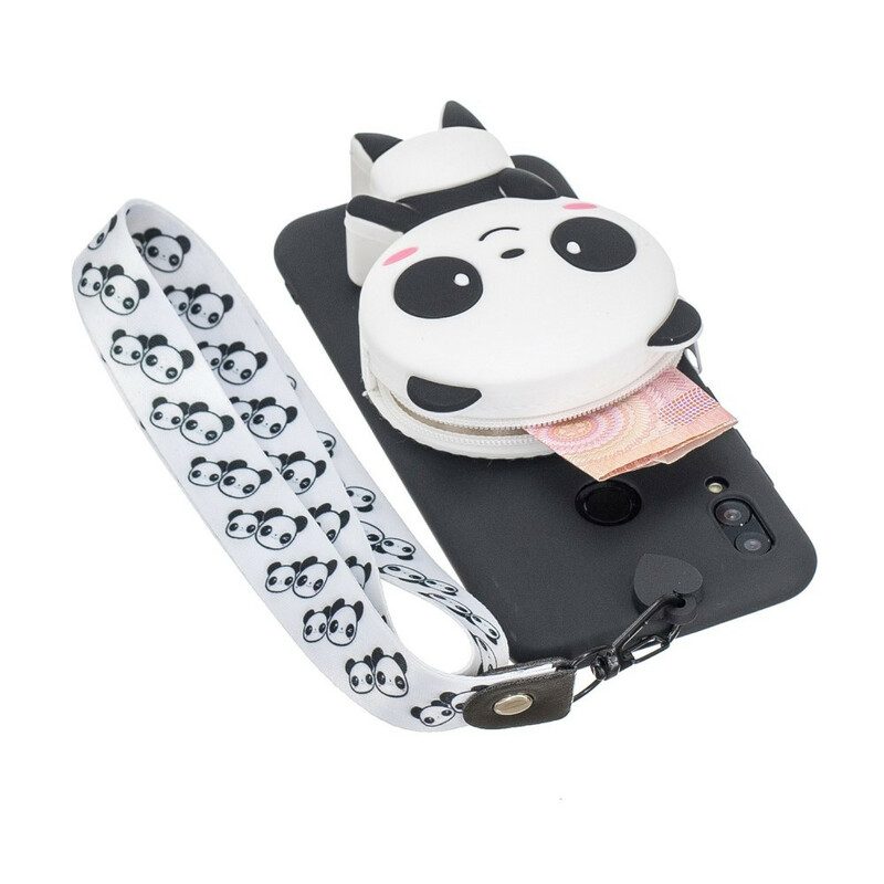 Hülle Für Samsung Galaxy A40 Brieftasche Panda-geldbörse Und Schultergurt