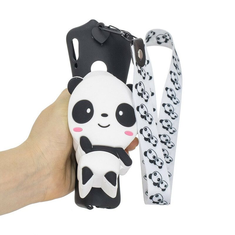 Hülle Für Samsung Galaxy A40 Brieftasche Panda-geldbörse Und Schultergurt