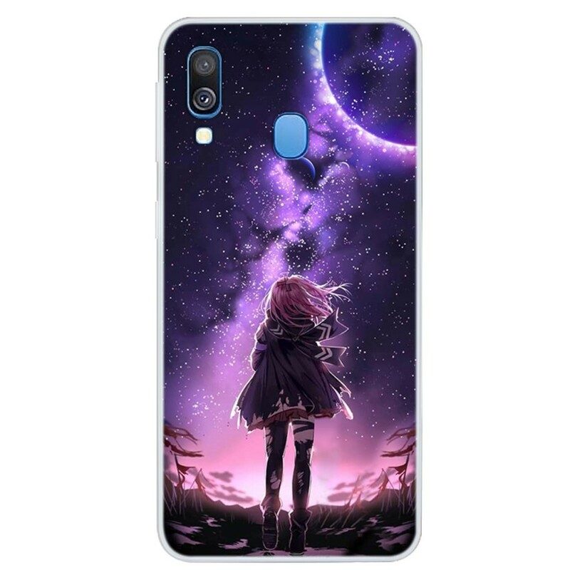 Hülle Für Samsung Galaxy A40 Magischer Vollmond