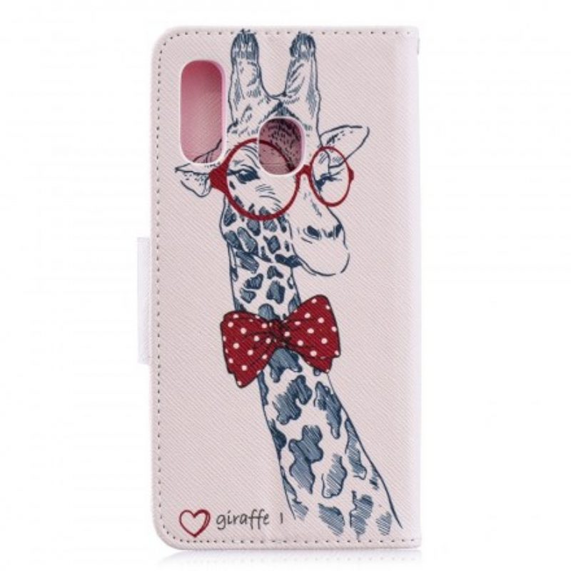 Lederhüllen Für Samsung Galaxy A40 Kluge Giraffe