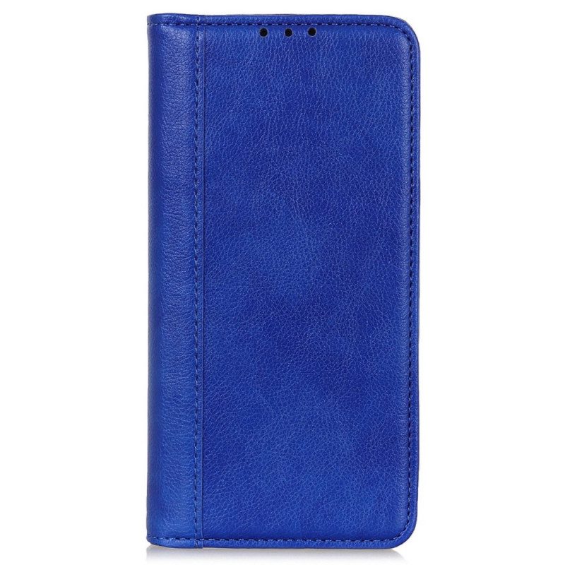 Flip Case Oppo Reno 11 5g Handyhülle Spaltleder Mit Litschi-struktur