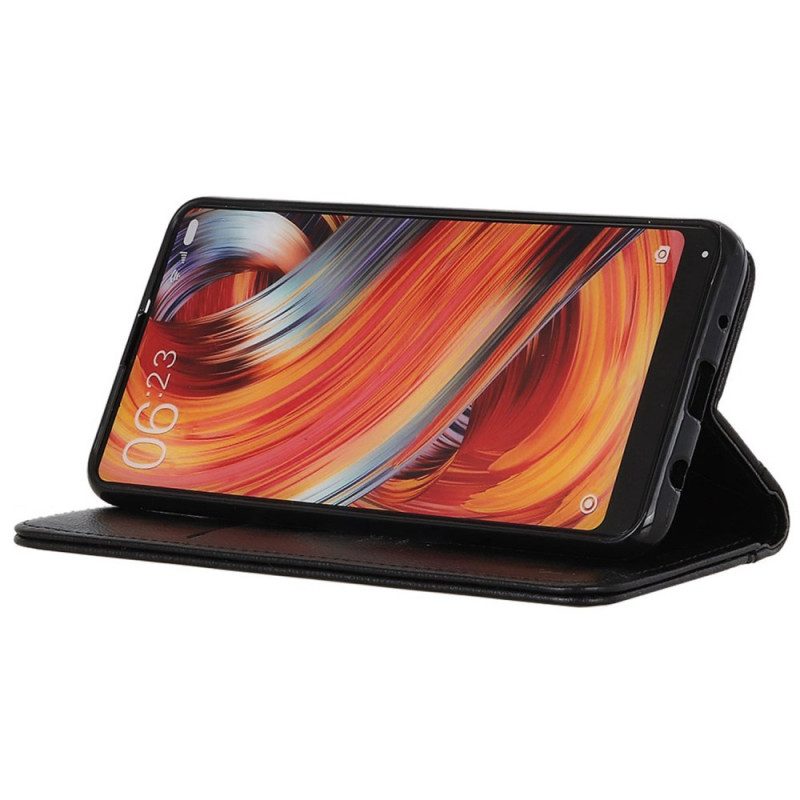 Flip Case Oppo Reno 11 5g Handyhülle Spaltleder Mit Litschi-struktur