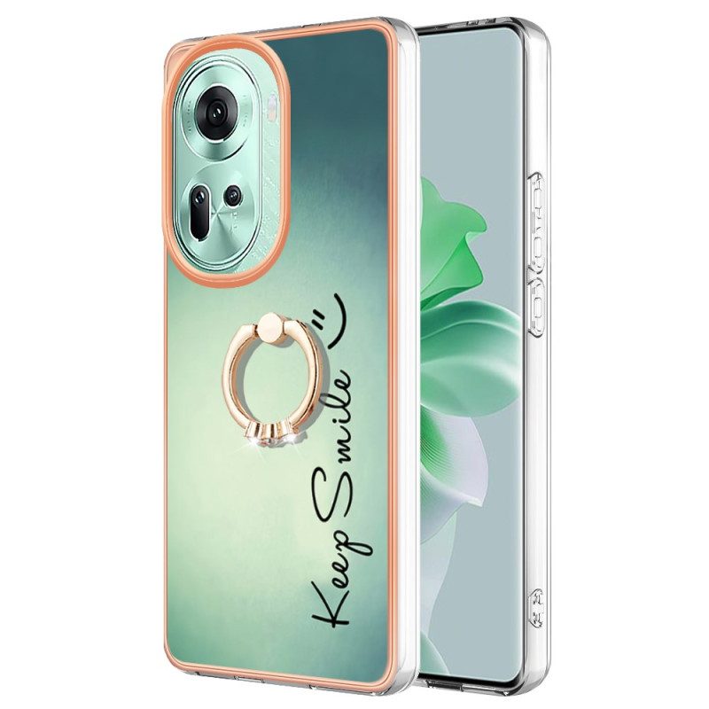 Hülle Für Oppo Reno 11 5g Keep Smile Ringhalter