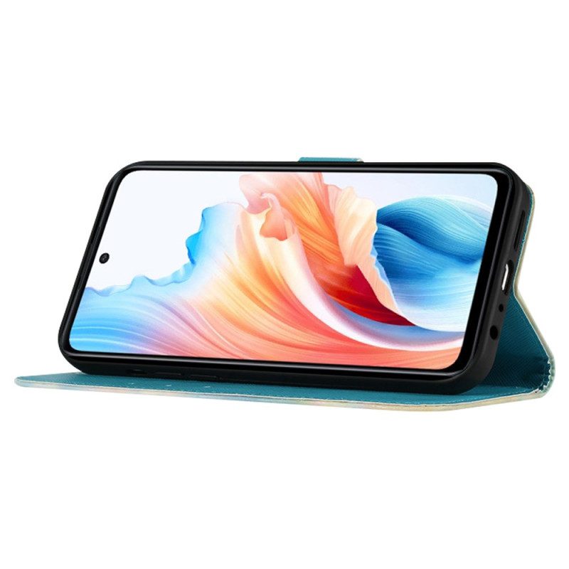 Lederhüllen Oppo Reno 11 5g Handyhülle Aquarell-traumfänger