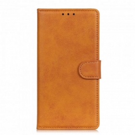 Flip Case Für Xiaomi Redmi Note 9T Retro-mattledereffekt