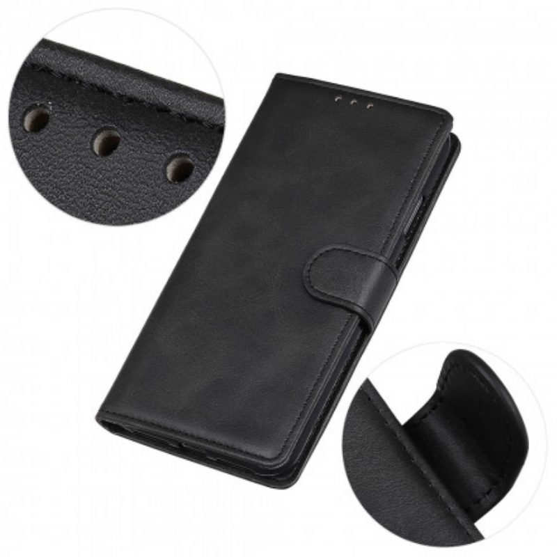 Flip Case Für Xiaomi Redmi Note 9T Retro-mattledereffekt