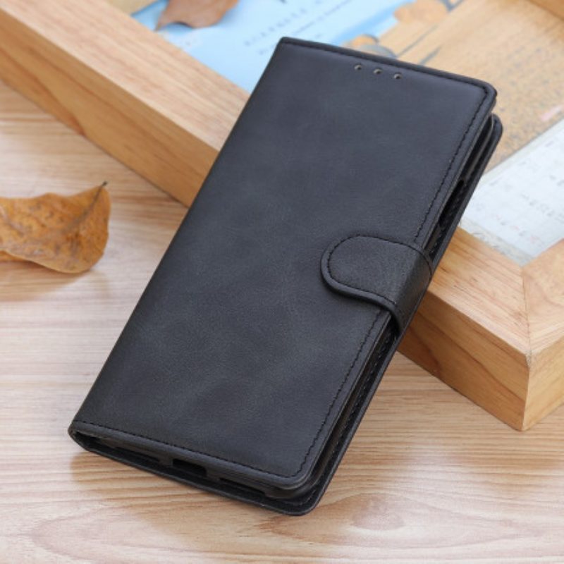 Flip Case Für Xiaomi Redmi Note 9T Retro-mattledereffekt