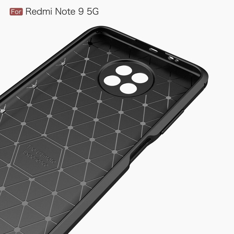 Handyhülle Für Xiaomi Redmi Note 9T Gebürstete Kohlefaser