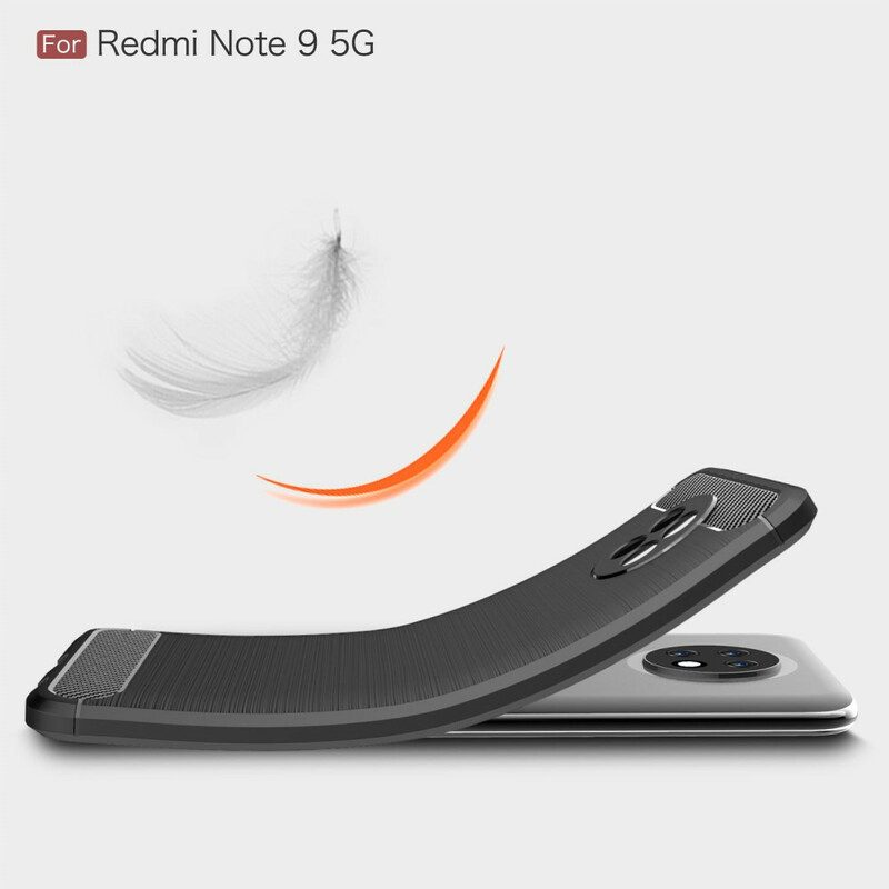 Handyhülle Für Xiaomi Redmi Note 9T Gebürstete Kohlefaser